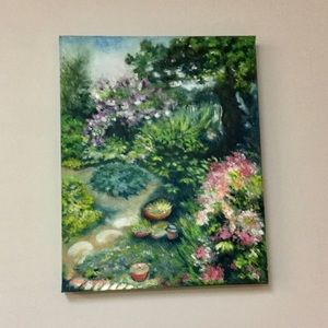 Garden Painting - Acrylic on Canvas - 16 x 20in